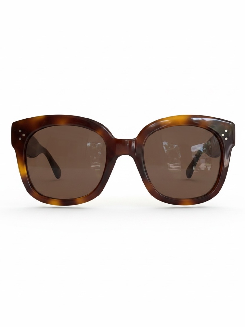 CELINE Oversized Audrey Tortoiseshell Havana Sunglasses Brown Lenses CL41805